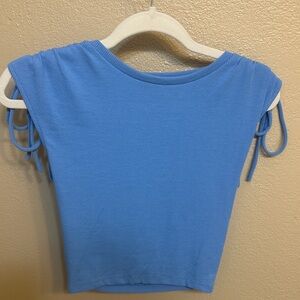 Zara Sky Blue Tank Top with Side Ties